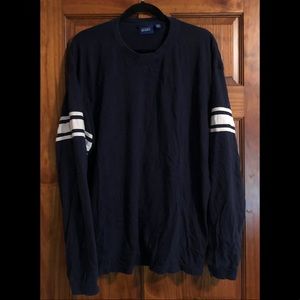 CROFT & BARROW • XXL sport blue and white long sleeve shirt
